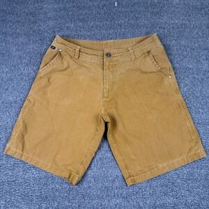 Kuhl Ramblr Shorts Mens 34 Brown Cargo Pockets Vintage Patina Dye Hiking Outdoor